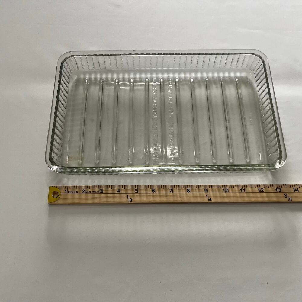 Vintage 40s-50s Cold Storage Meat Chiller Glass Fridge Tray